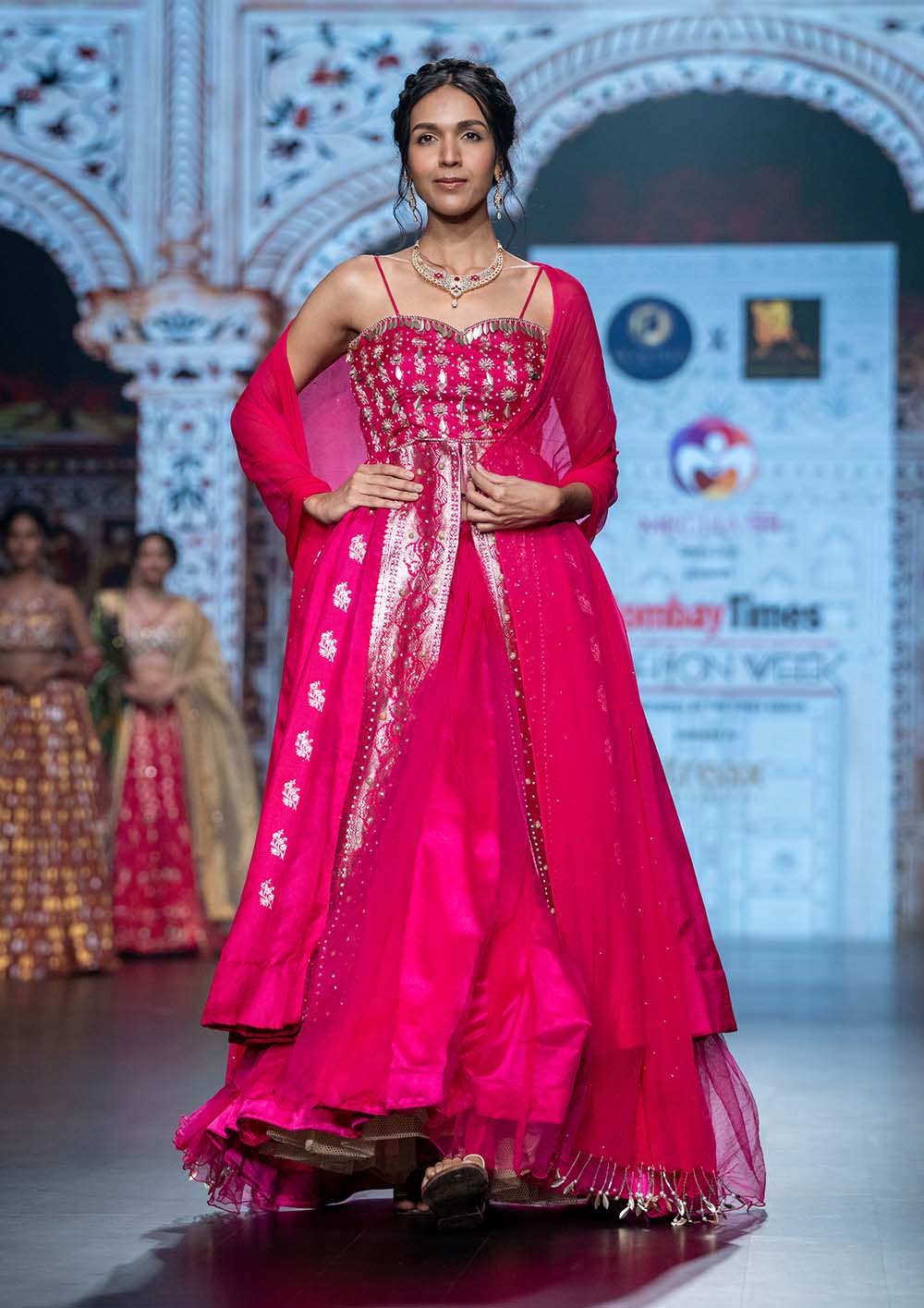 Vintage Pure Banarasi Silk Long Designer Tube Kurti with Heavy Embroidery, Net Lehenga & Chiffon Dupatta