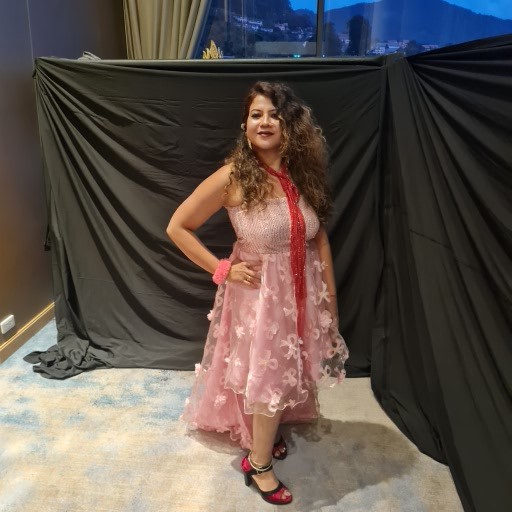 Pink Floral High-Low Party Dress