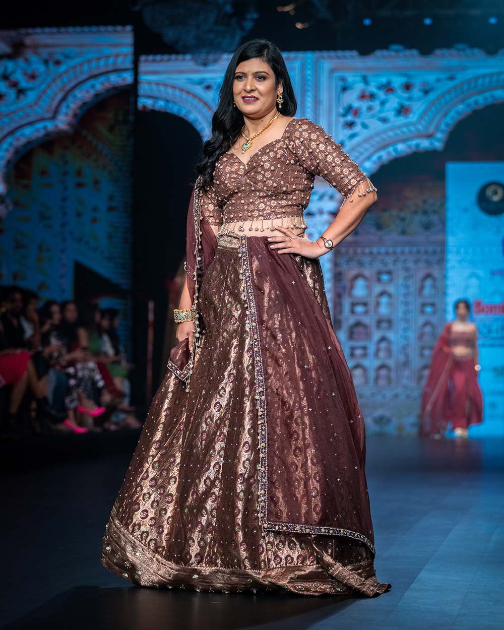Pure Vintage Heavy Banarasi Silk Lehenga with Hand Embroidered Choli-Cut Blouse and Organza Dupatta