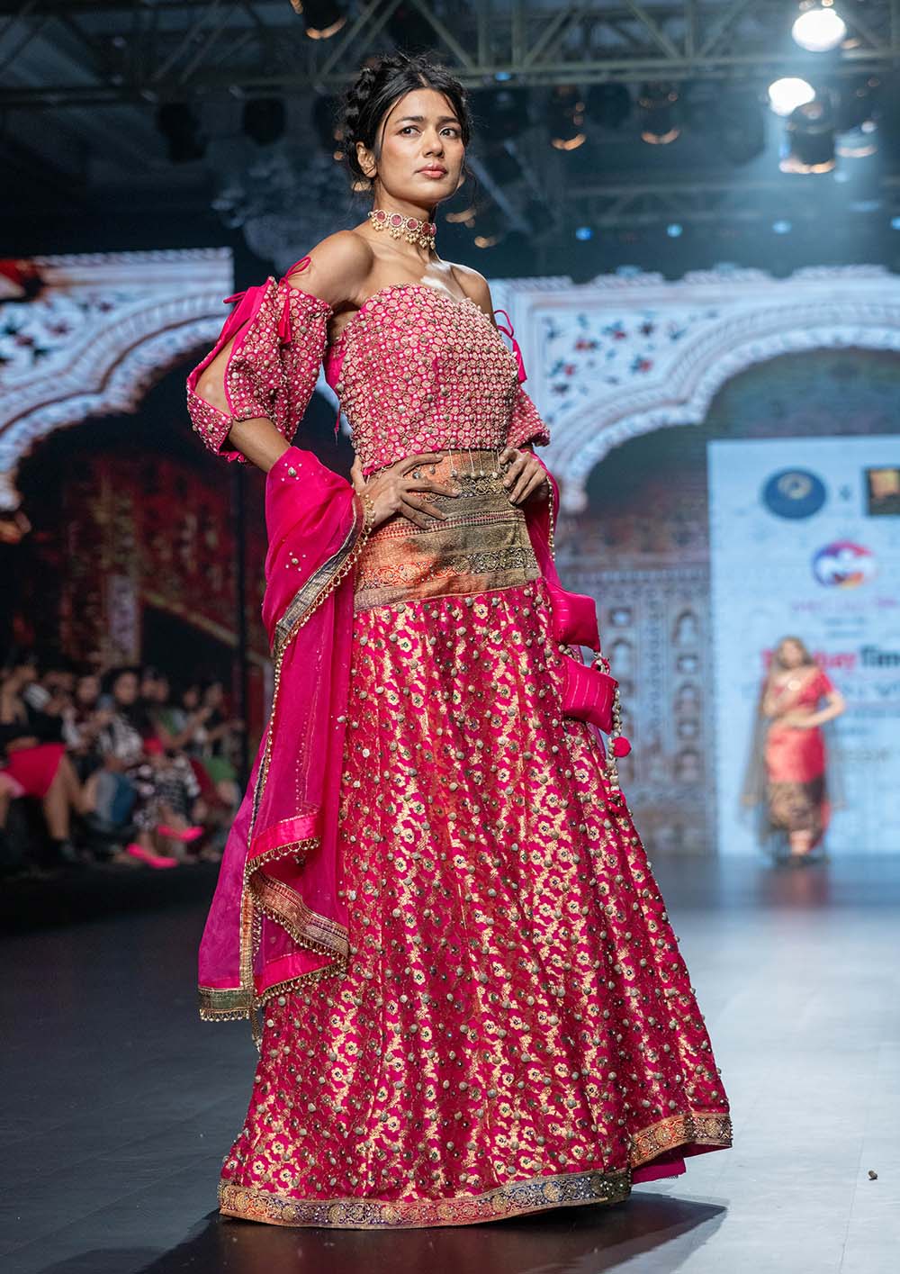 Pure Vintage Heavy Work Banarasi Silk Lehenga Set with Hand Embroidery Blouse & Organza Dupatta