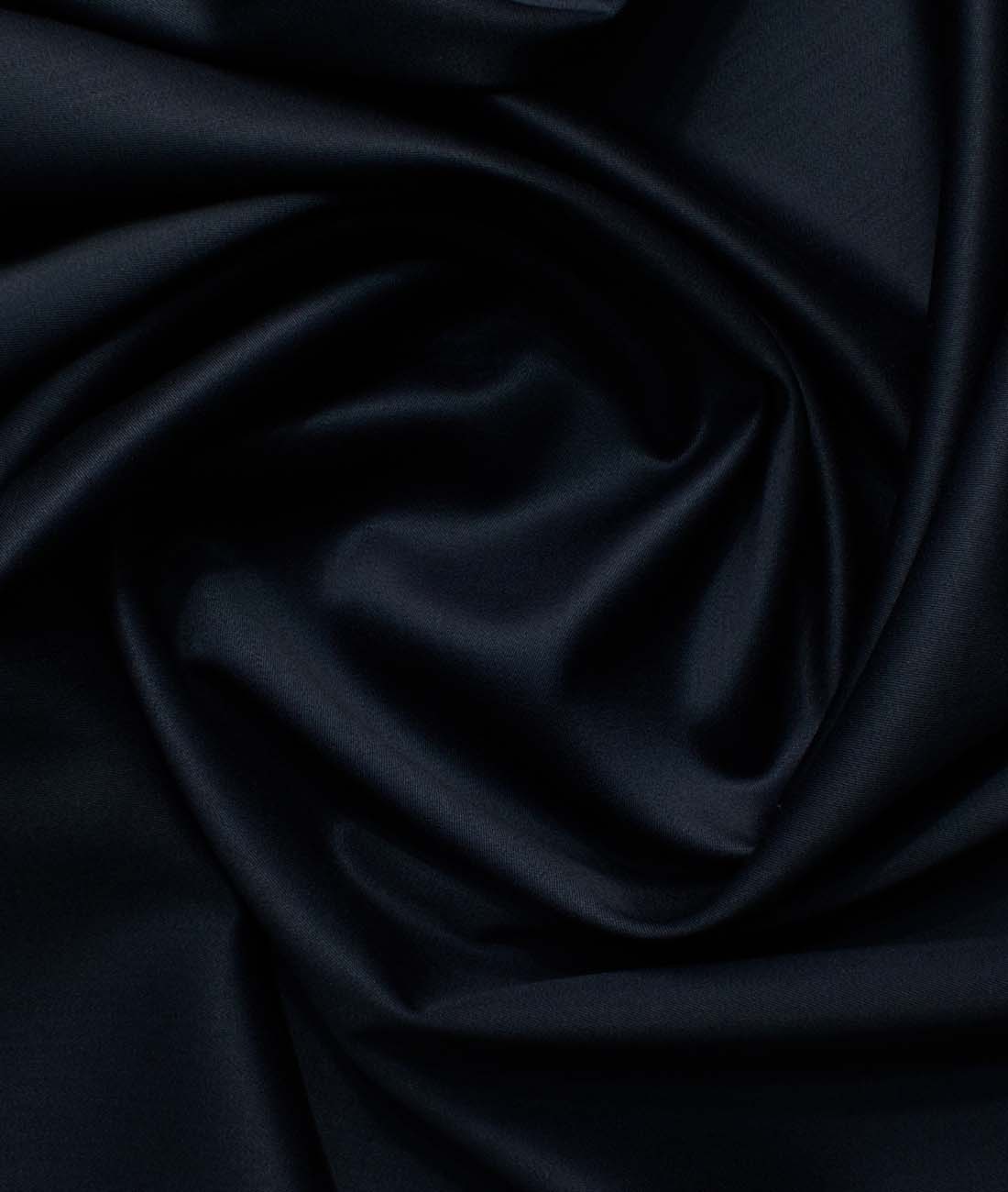 J.Hampstead Men’s 95% Wool Super 150’s Unstitched Solid Suiting Fabric (Navy Blue)