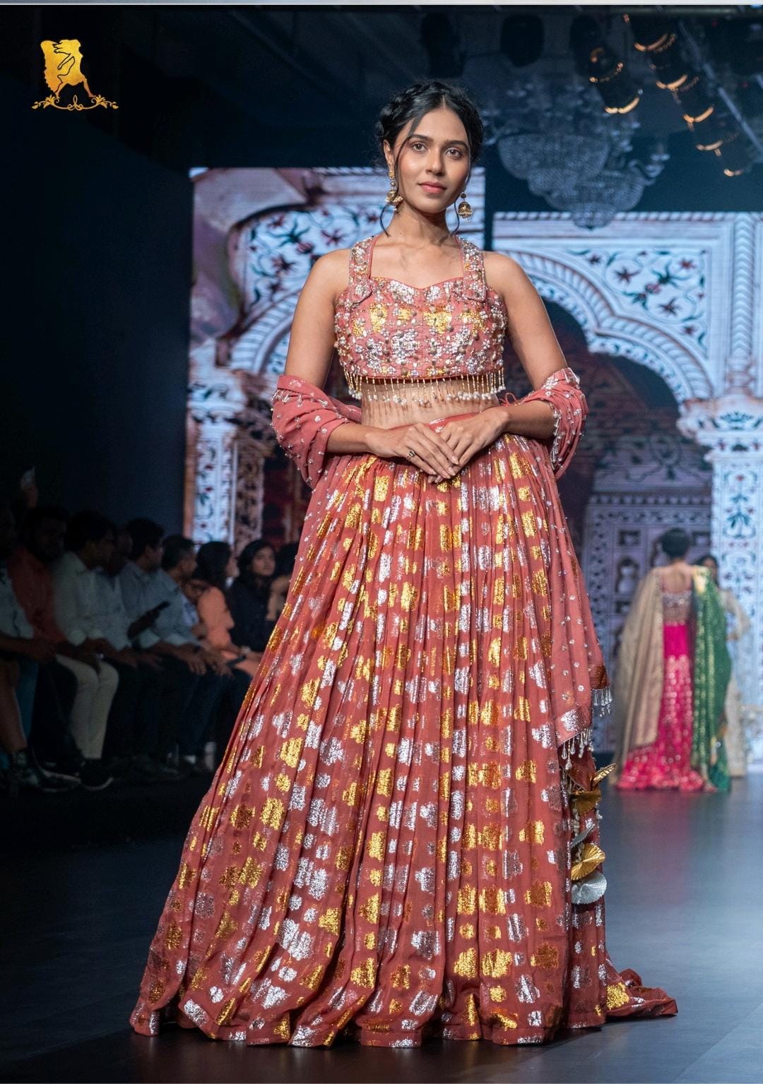 Banarasi Georgette Brocket Lehenga Set