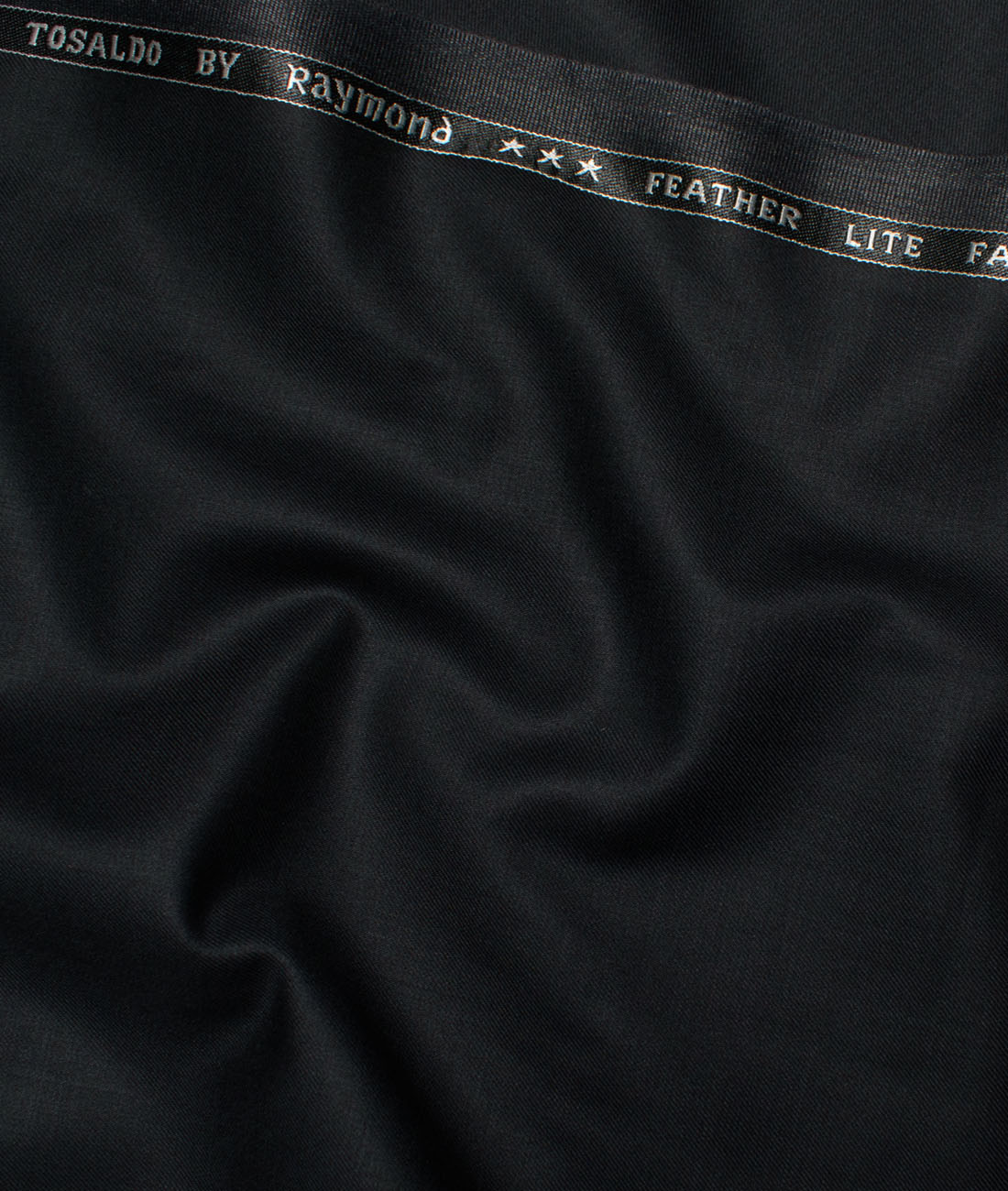 Raymond Terry Rayon Solids Suiting Fabric (Black)