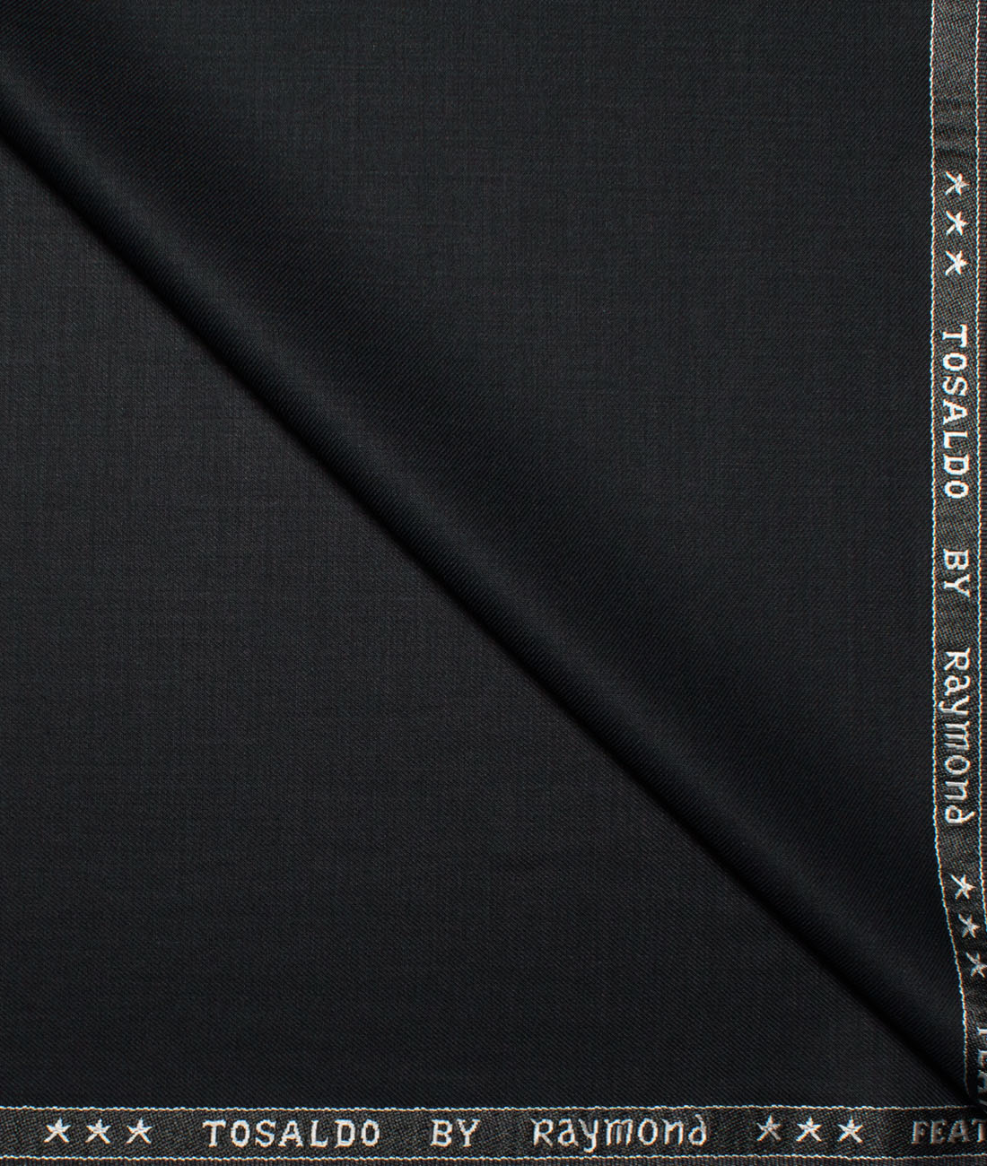 Raymond Terry Rayon Solids Suiting Fabric (Black)