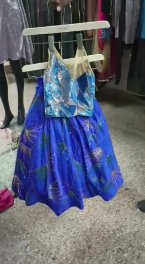 Royal Blue Sequin Party Dress for Girls